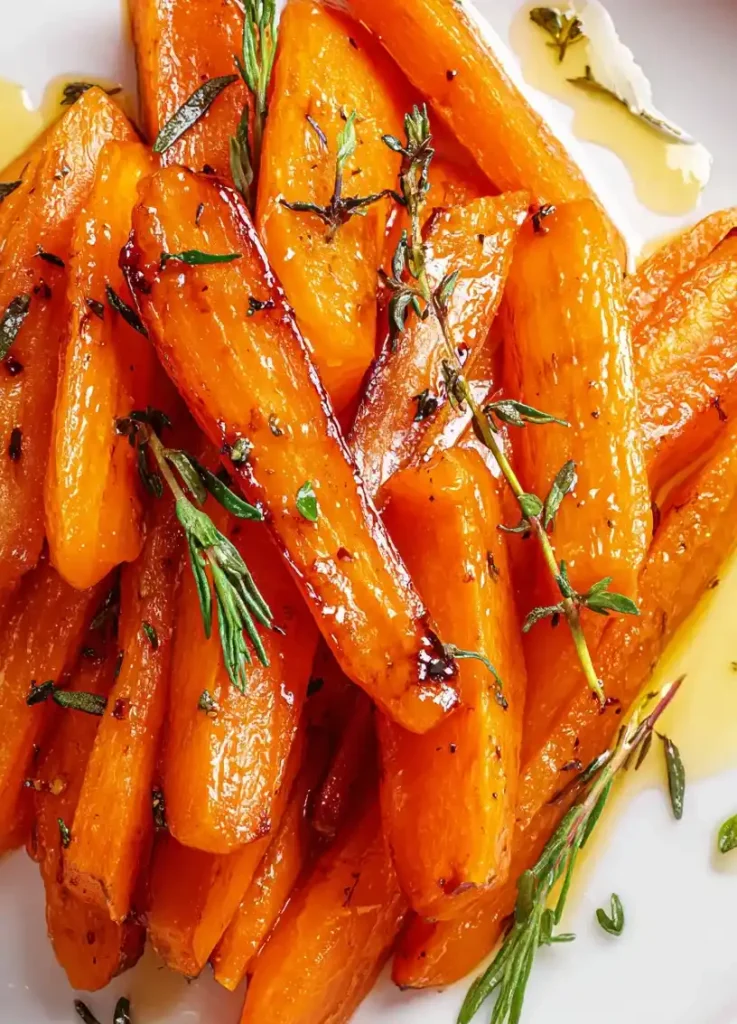 Maple Glazed Carrots close up