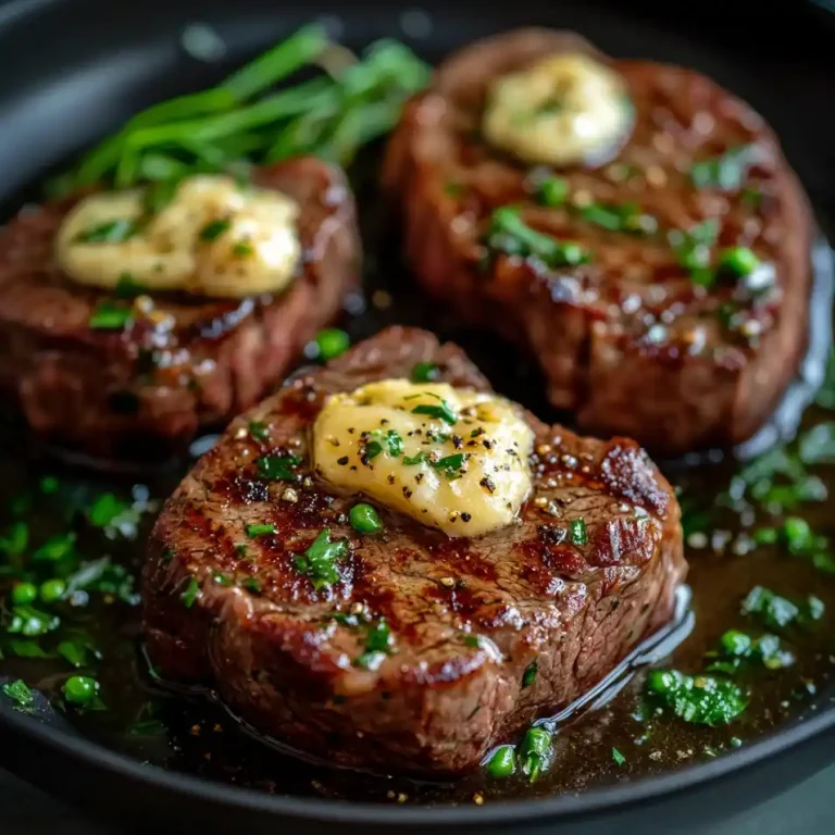 pan seared steak with garlic butter