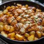 garlic parmesan chicken and potatoes