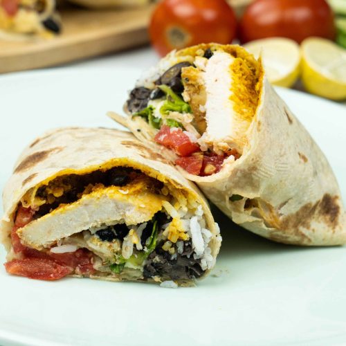 Chipotle Ranch Chicken Burrito close up