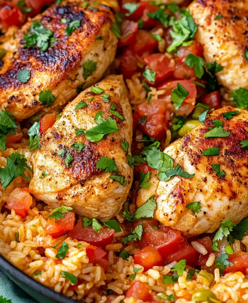 Mexican Chicken and Rice close up