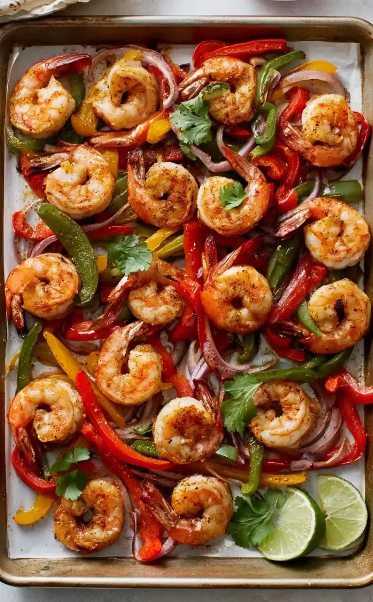Sheet Pan Shrimp Fajitas