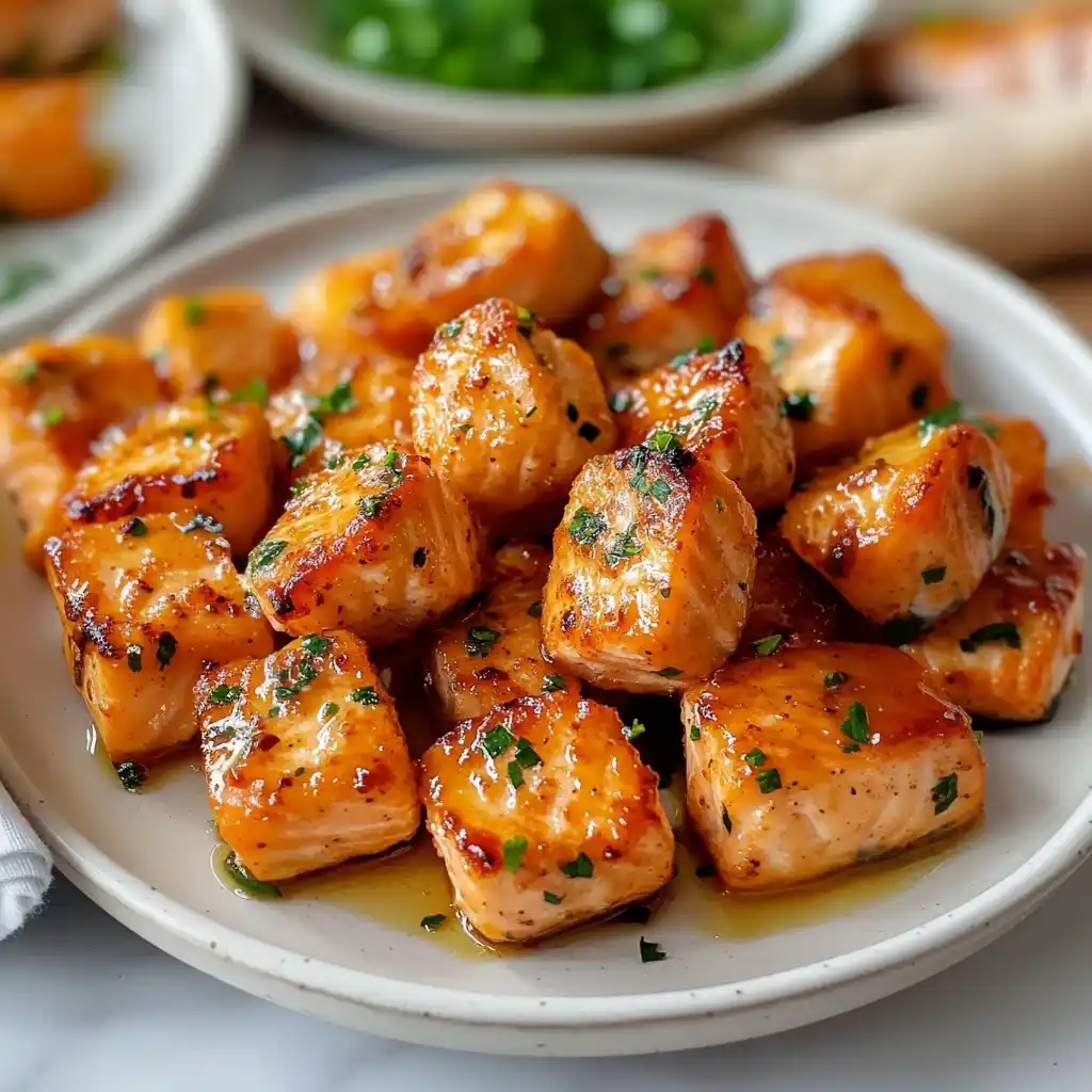 air fryer honey garlic salmon bites