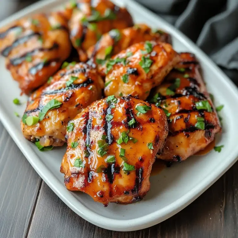 Grilled Honey Buffalo Chicken Thighs