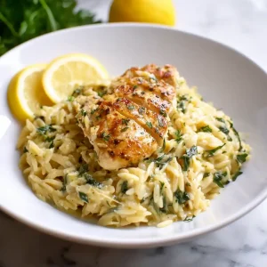 One Pot Lemon Chicken Orzo