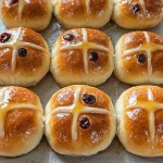 Hot Cross Buns with Candied Fruit