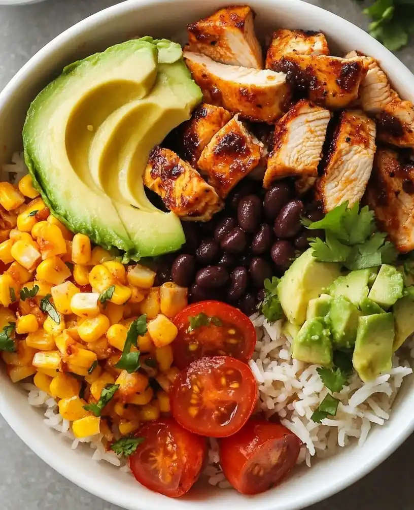 Honey Chipotle Chicken Bowl close up