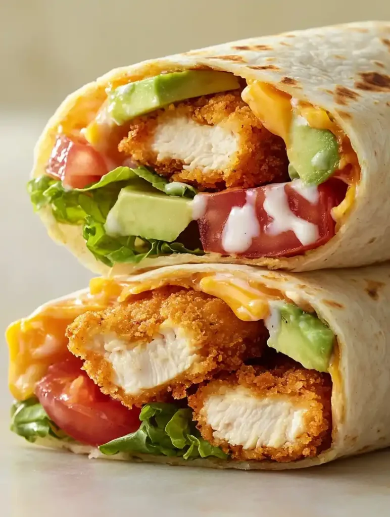 close up Chicken Nugget Wrap