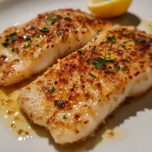 Crispy Pan Fried Tilapia with Garlic Lemon Butter Sauce