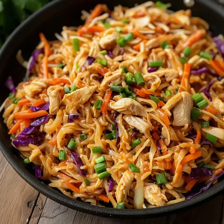 thai peanut noodles with chicken