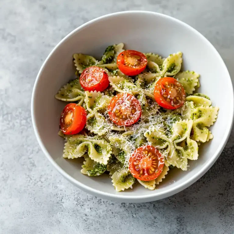 Pesto Pasta with Cherry Tomatoes