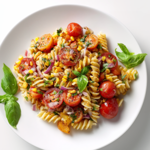 Roasted Corn and Tomato Pasta Salad