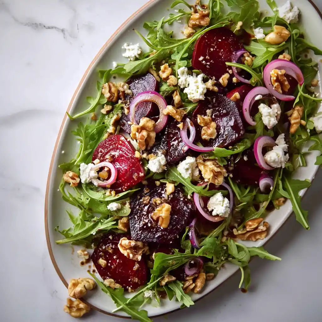 roasted beet and arugula salad