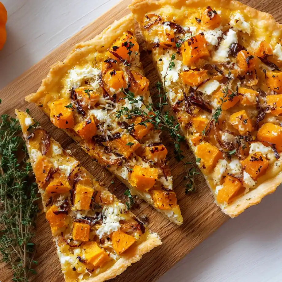 Caramelized Onion Butternut Squash Tart