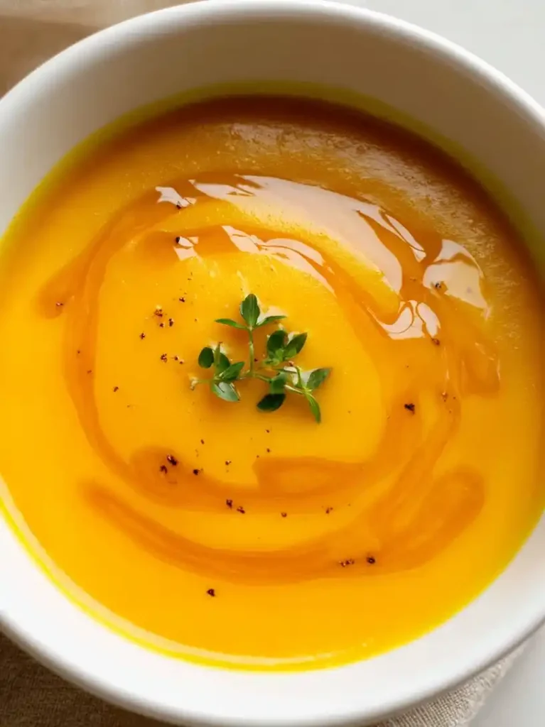 Honey Roasted Acorn Squash Soup close up