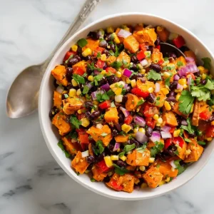 Roasted Sweet Potato Black Bean Salad