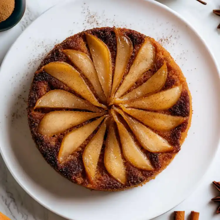 Spiced Pear Upside Down Cake