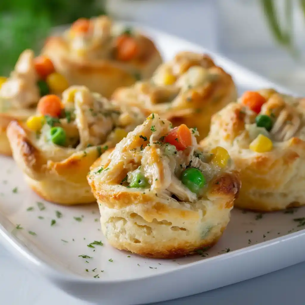 Chicken Pot Pie Bites with Biscuits