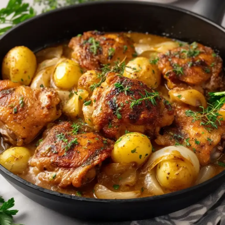 One-Pan Chicken and Potatoes with Gravy