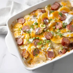 Pierogi Casserole with Sausage