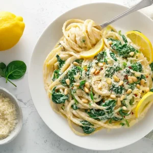 Lemon Ricotta Pasta with Spinach