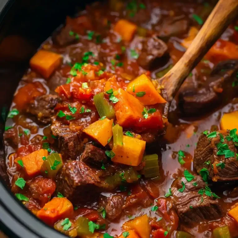 Crockpot Sweet Potato Beef Stew