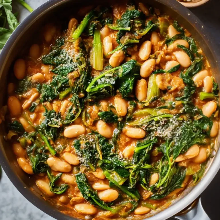 Mediterranean White Beans and Greens