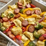 Sheet Pan Pierogies and Kielbasa
