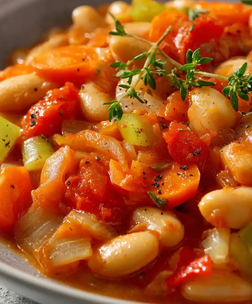 Vegan Butter Bean Stew close up