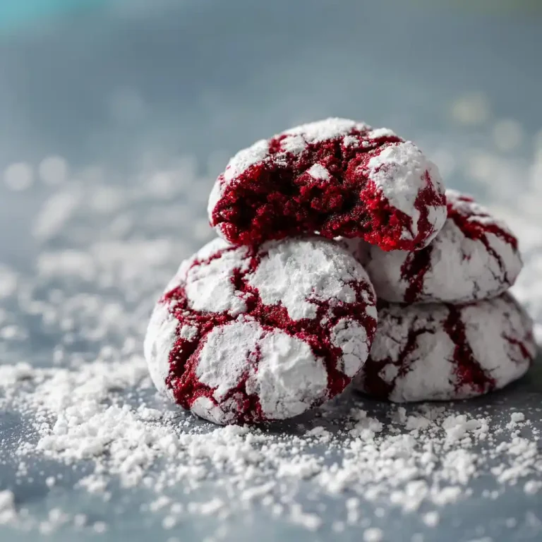 Red Velvet Crinkle Cookies