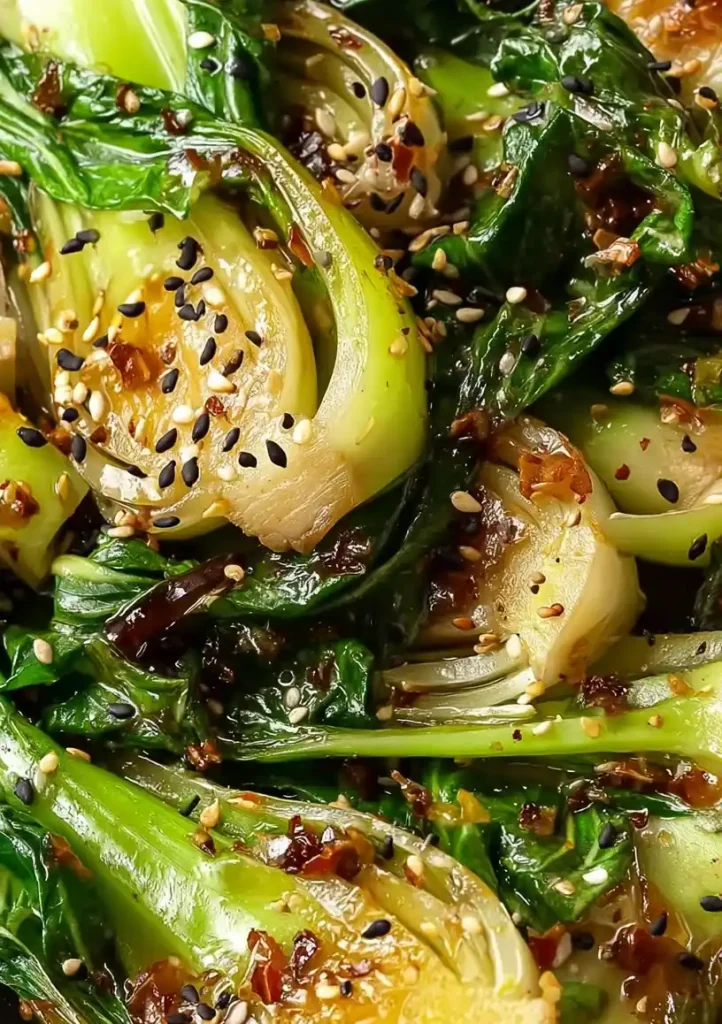 Sautéed Bok Choy close up