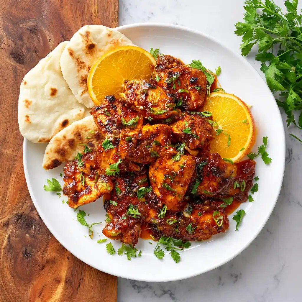 Sheet Pan Harissa Orange Chicken