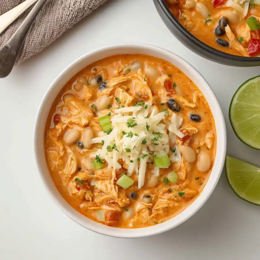 Slow Cooker Buffalo Chicken Chili