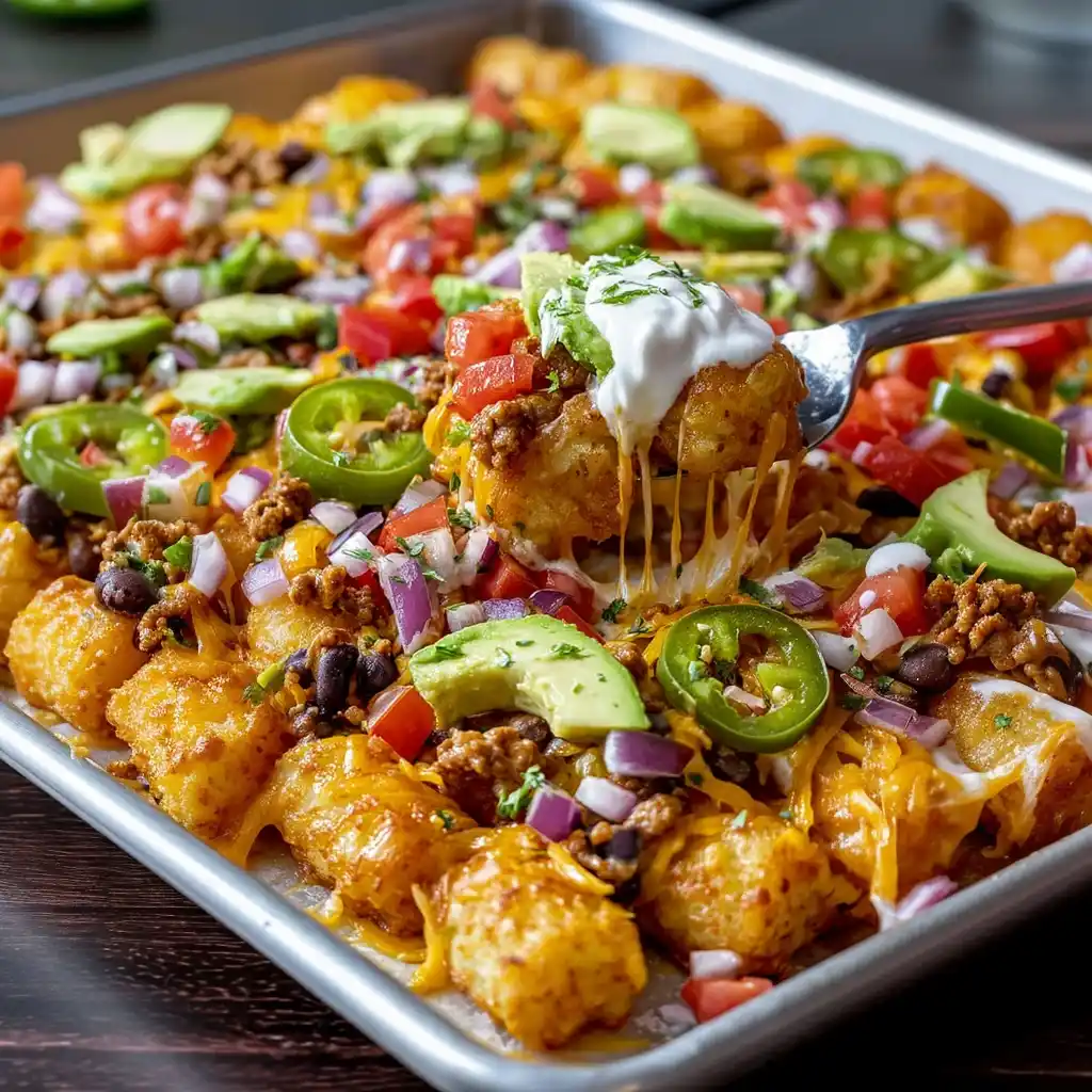 Sweet Potato Tater Tot Nachos