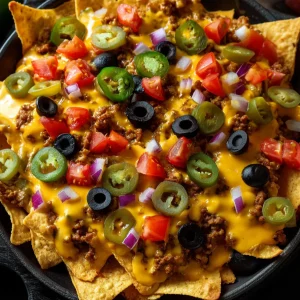 Nachos with beer cheese sauce