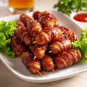 Brown Sugar Bacon Wrapped Smokies
