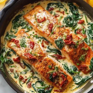 Creamy Tuscan Salmon with Sun-Dried Tomatoes