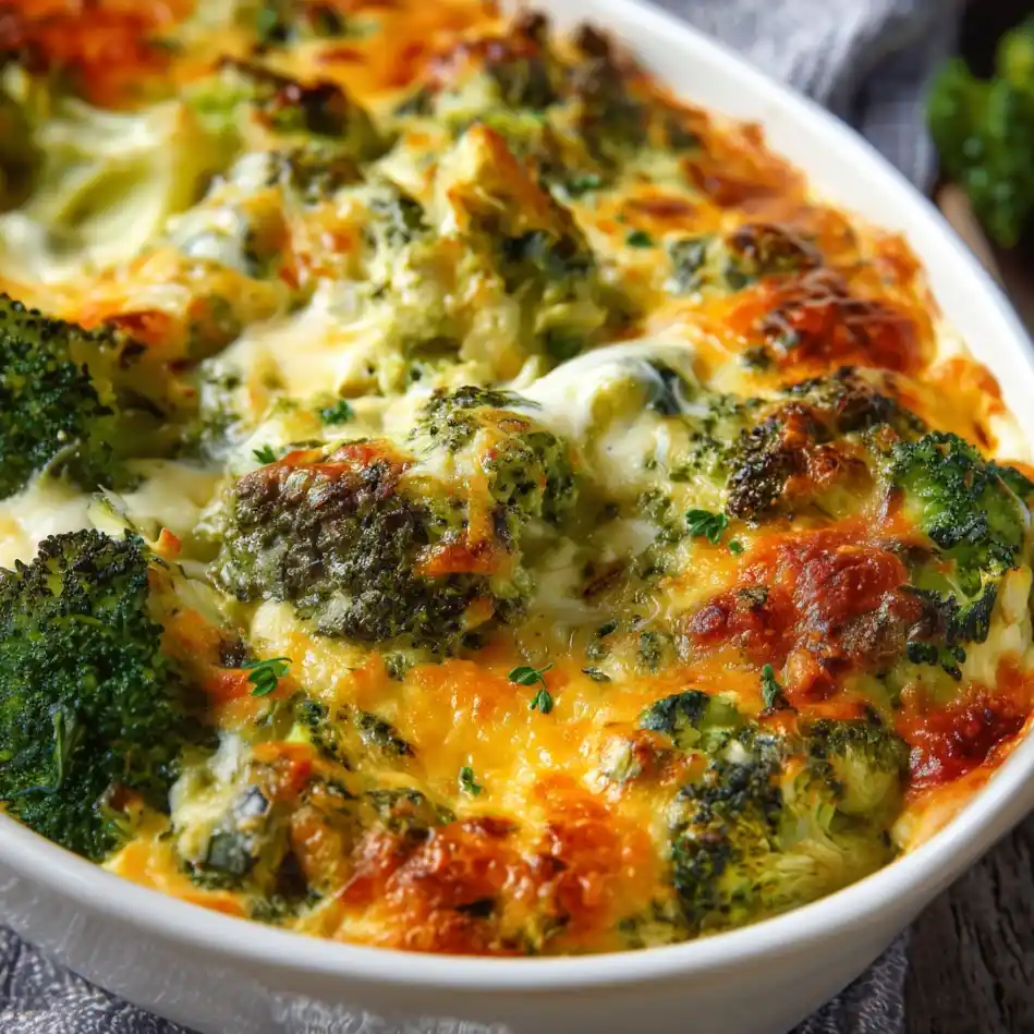 Spinach Broccoli Cheese Casserole