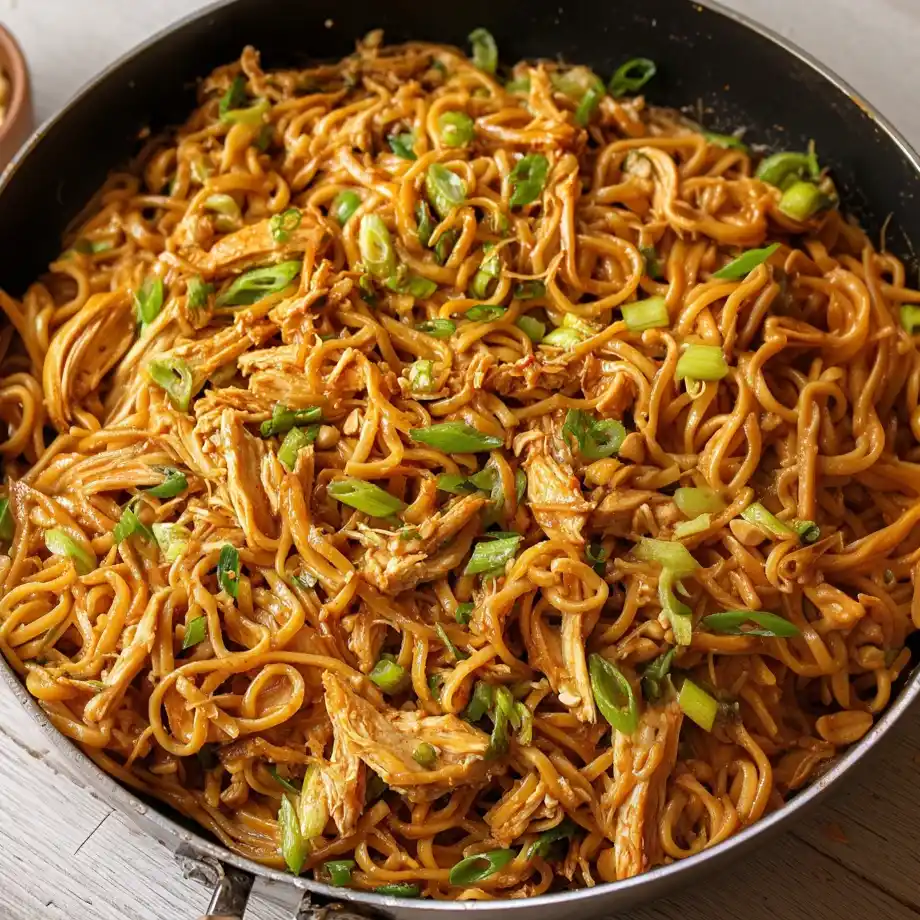 Peanut Noodles with Shredded Chicken