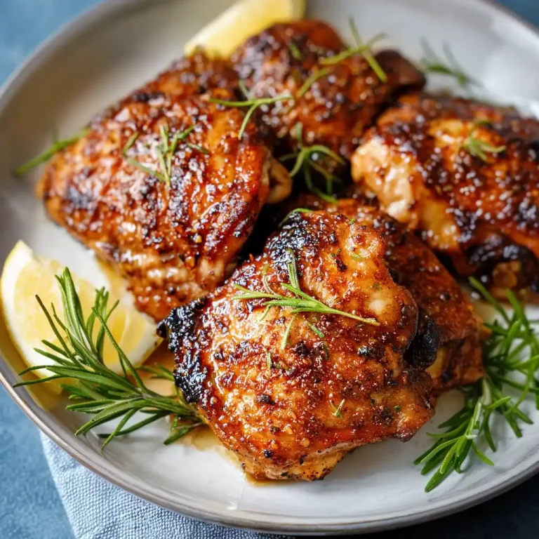 Baked Honey Garlic Chicken Thighs