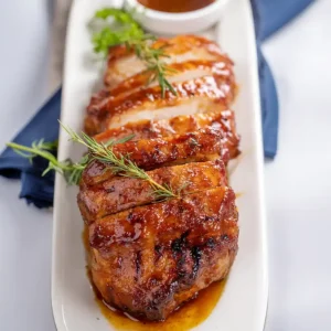 Peach BBQ Pork Chops