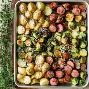 Brussels Sprouts and Sausage Sheet Pan