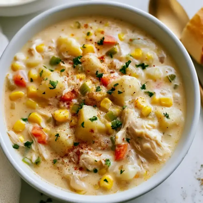 One Pot Creamy Chicken and Corn Chowder