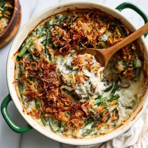Green Bean Casserole with Crispy Shallots